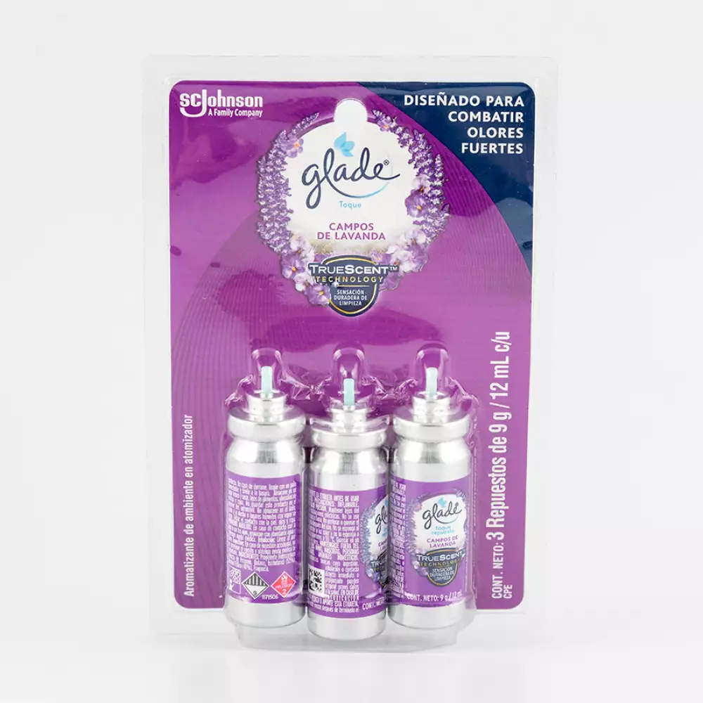 Ambientador Glade Toque 36 Ml 3 Ud Lavanda 679168