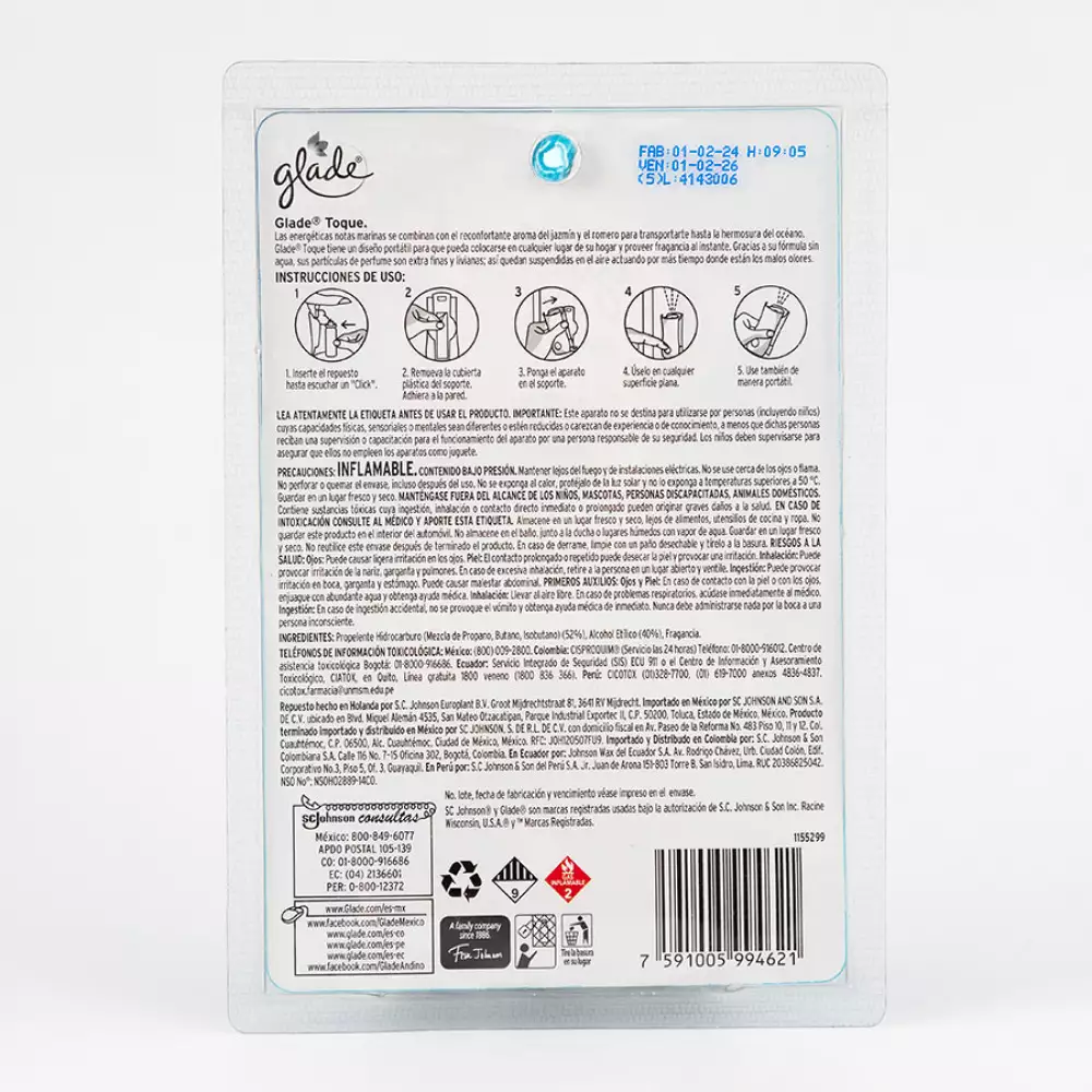 Ambientador Toque 36 Ml 3 Ud Surtido 349330