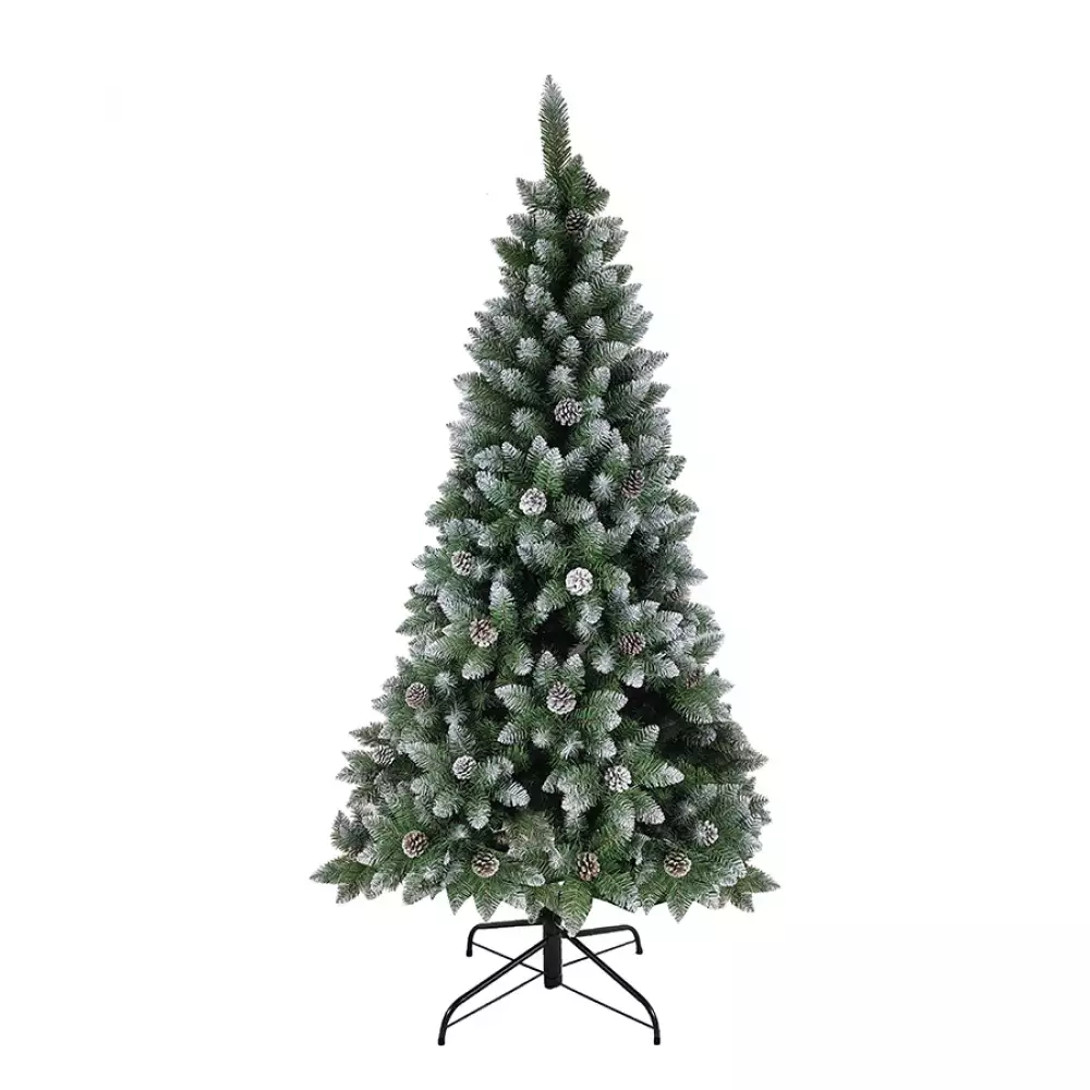 Árbol de Navidad nevado con piñas 1.80mt Expressions