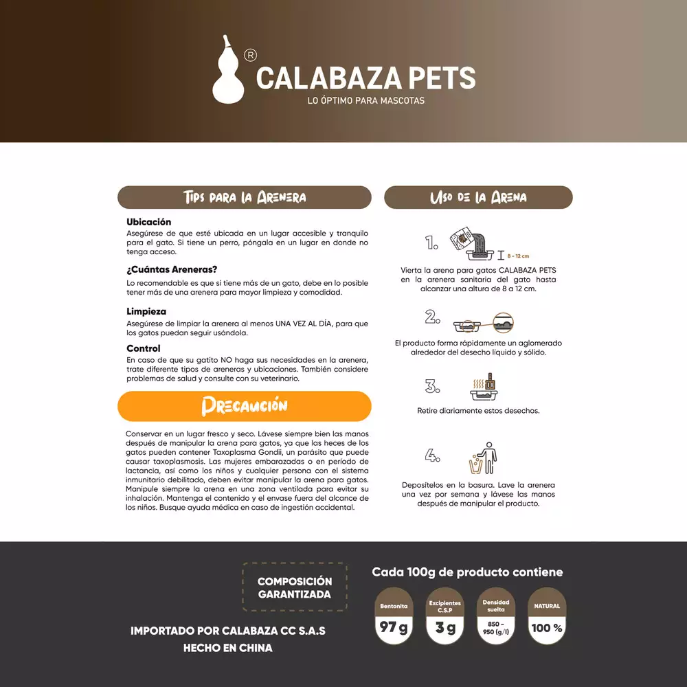 Arena Gato Calabaza Pets Cafe 4.5 Kg 4Pr13