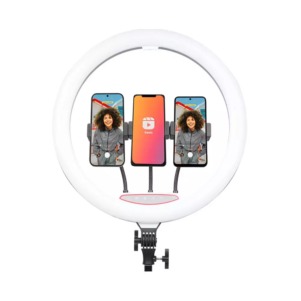 Aro De Luz Regulable De 45 Cm Para 3 Dispositivos Vta