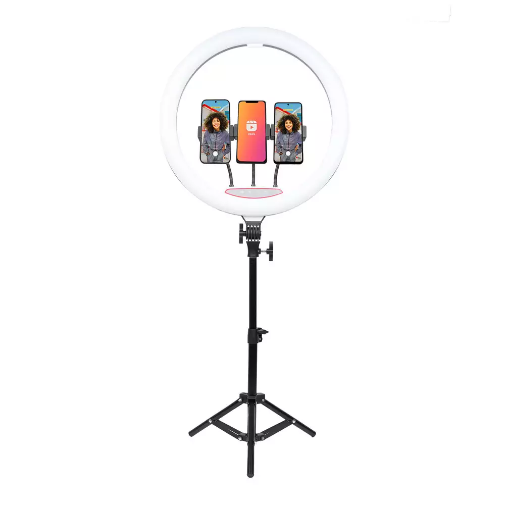 Aro De Luz Regulable De 45 Cm Para 3 Dispositivos Vta