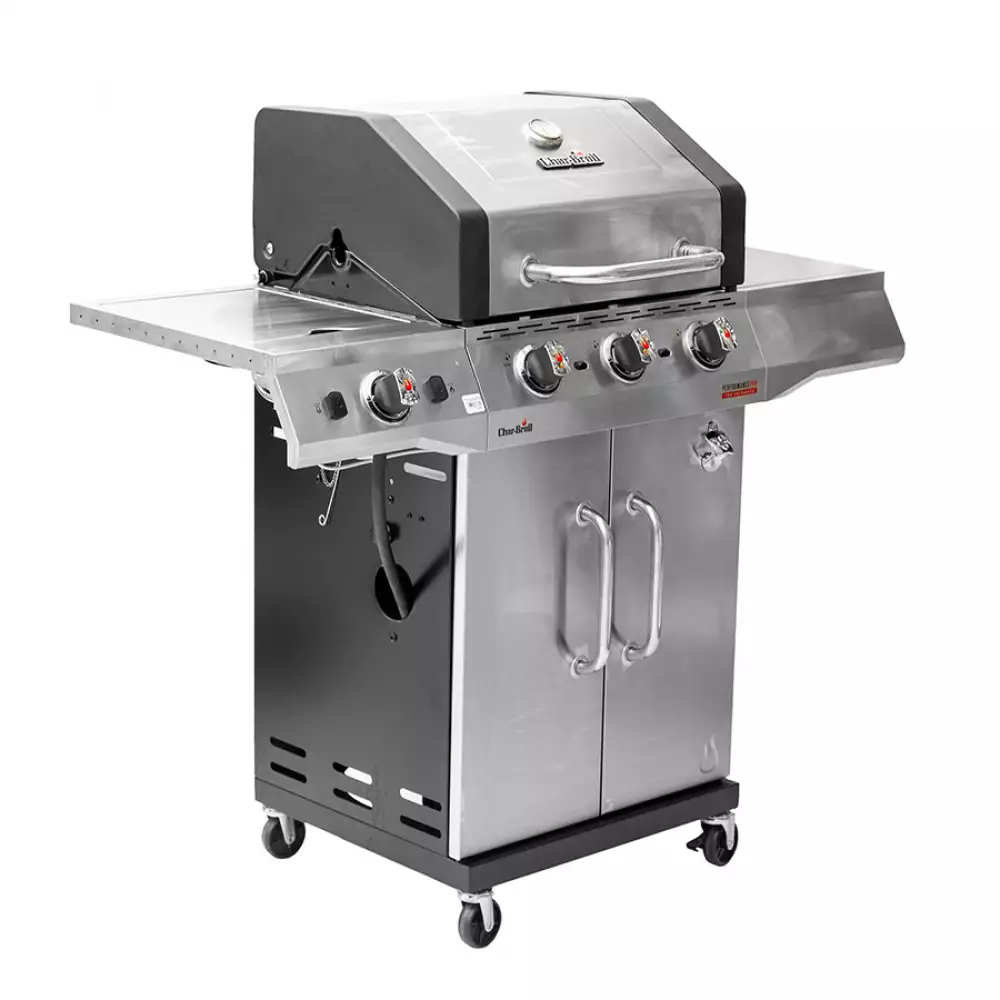 Asador A Gas Charbro Eral Acero Inoxidabl Il 3 Quemadores