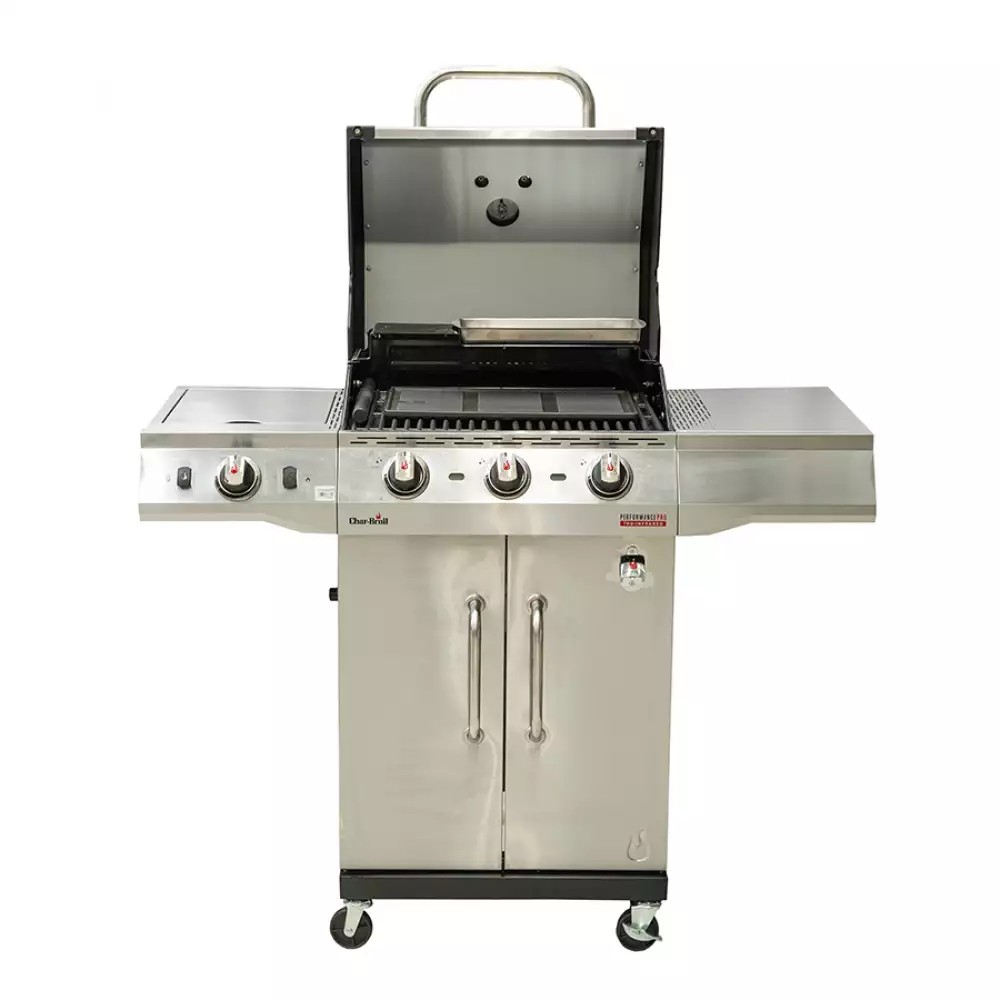 Asador A Gas Charbro Eral Acero Inoxidabl Il 3 Quemadores