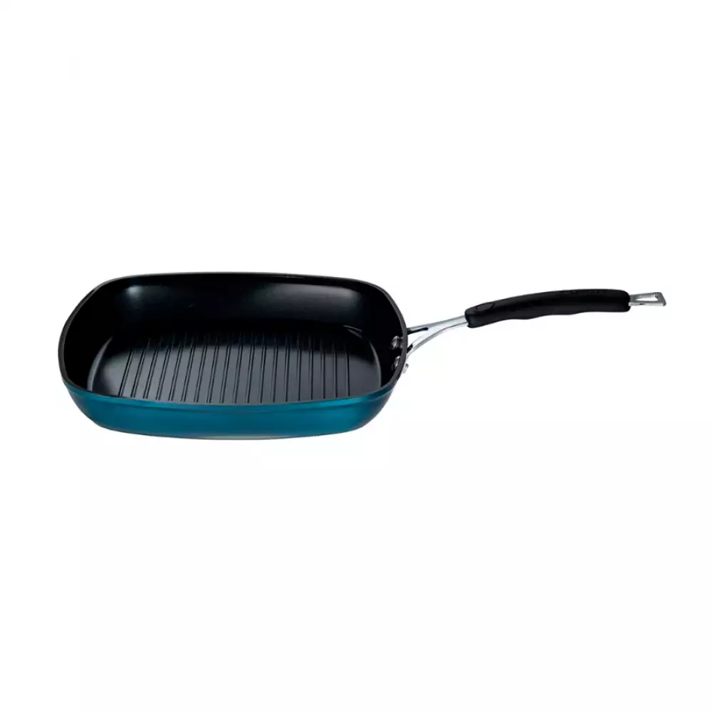 Asador Bergner 28X4.5Xcm Azul Aluminio Forjado Bg30506Blk