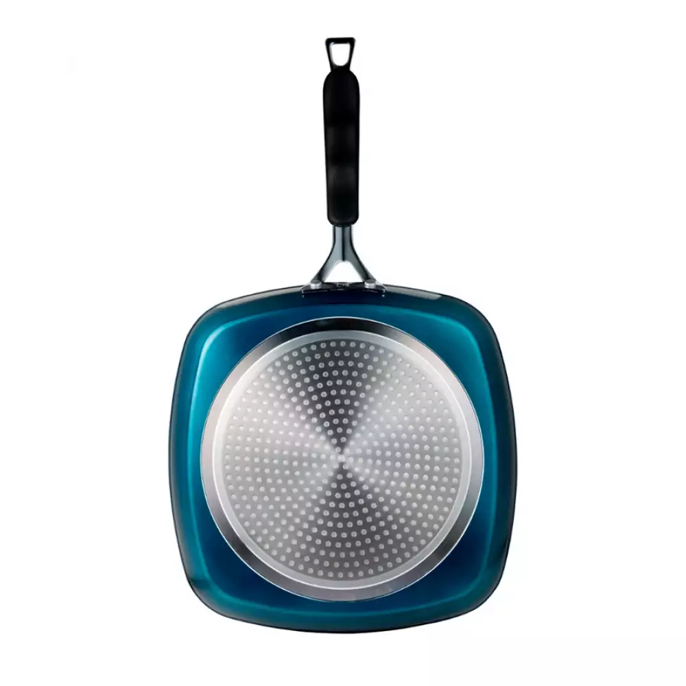 Asador Bergner 28X4.5Xcm Azul Aluminio Forjado Bg30506Blk