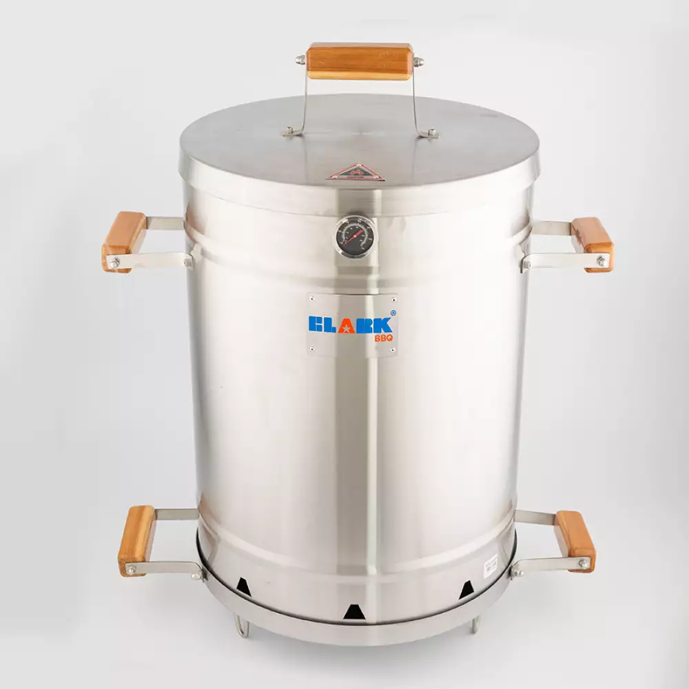 Asador Clark Barril Grande 65X80X45Cm 90% Acero Inoxidable Brinox