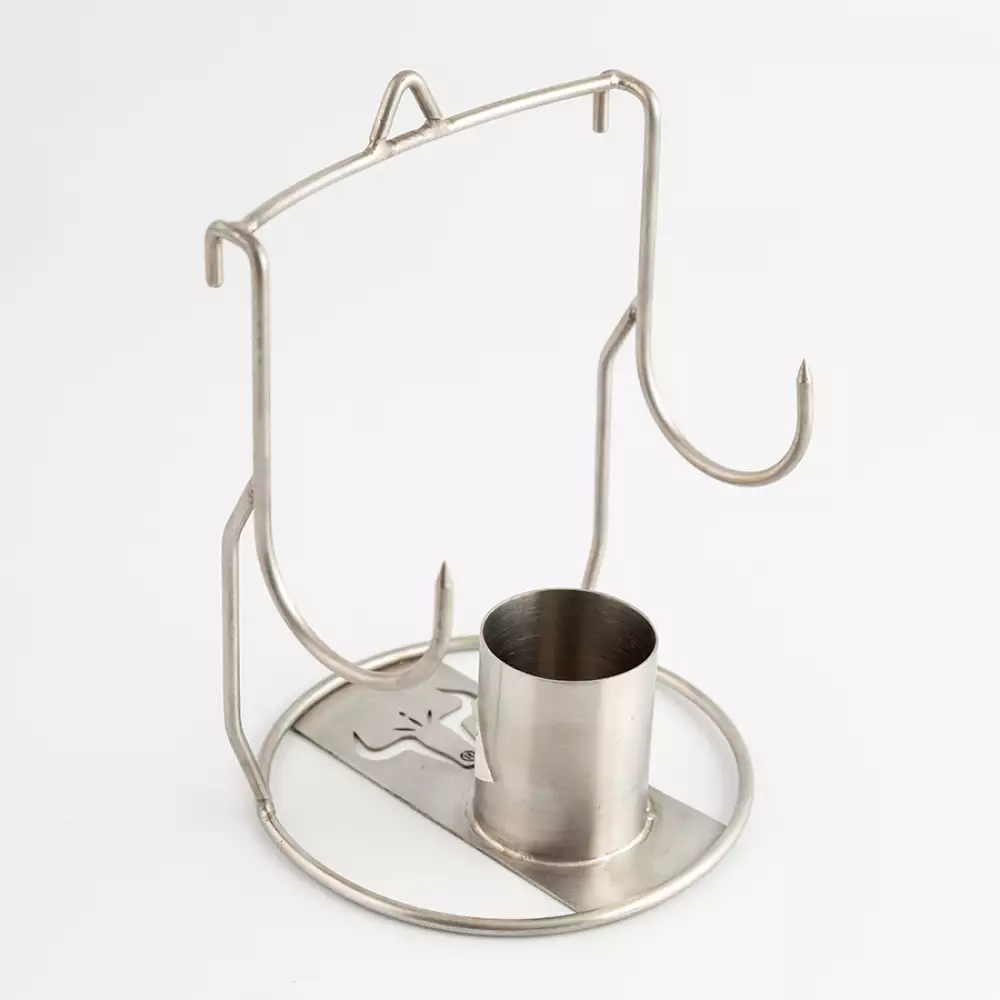 Asador Steak And Beer Pollo Mediano 100% Acero Inoxidable Ac-009