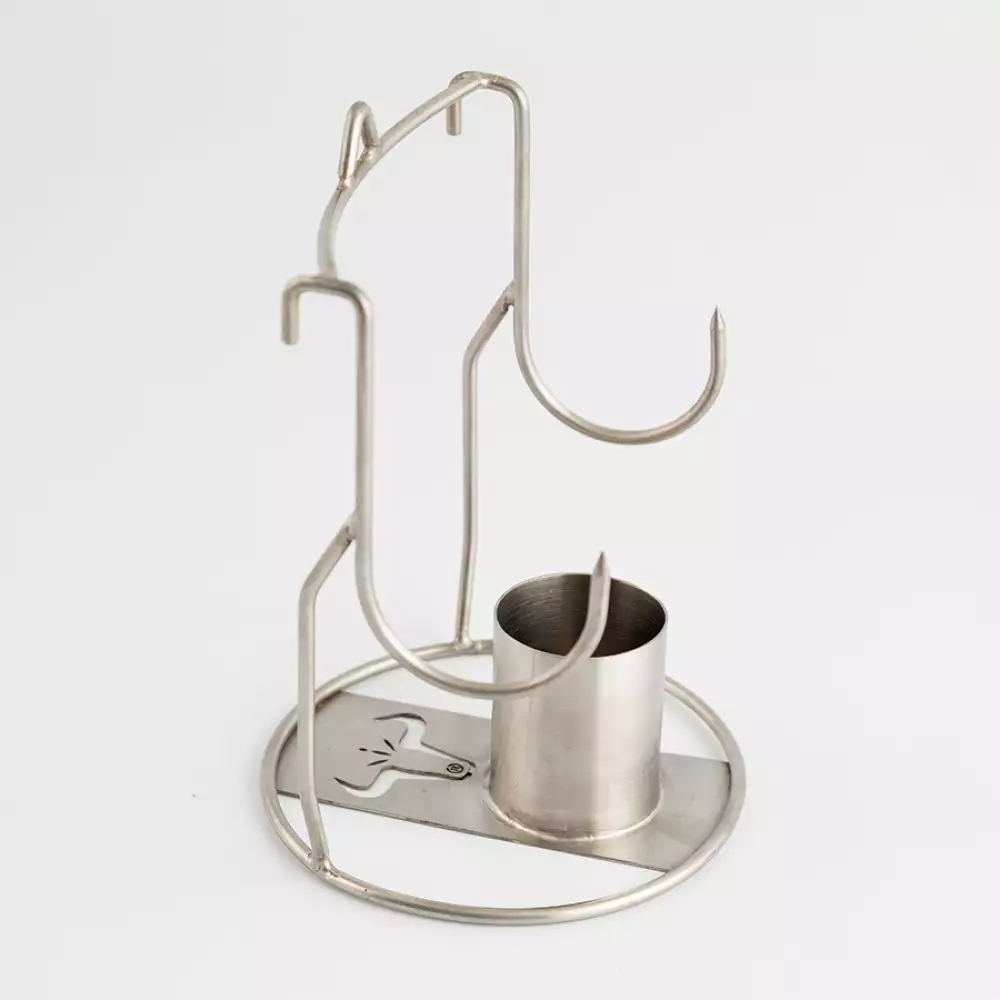 Asador Steak And Beer Pollo Mediano 100% Acero Inoxidable Ac-009