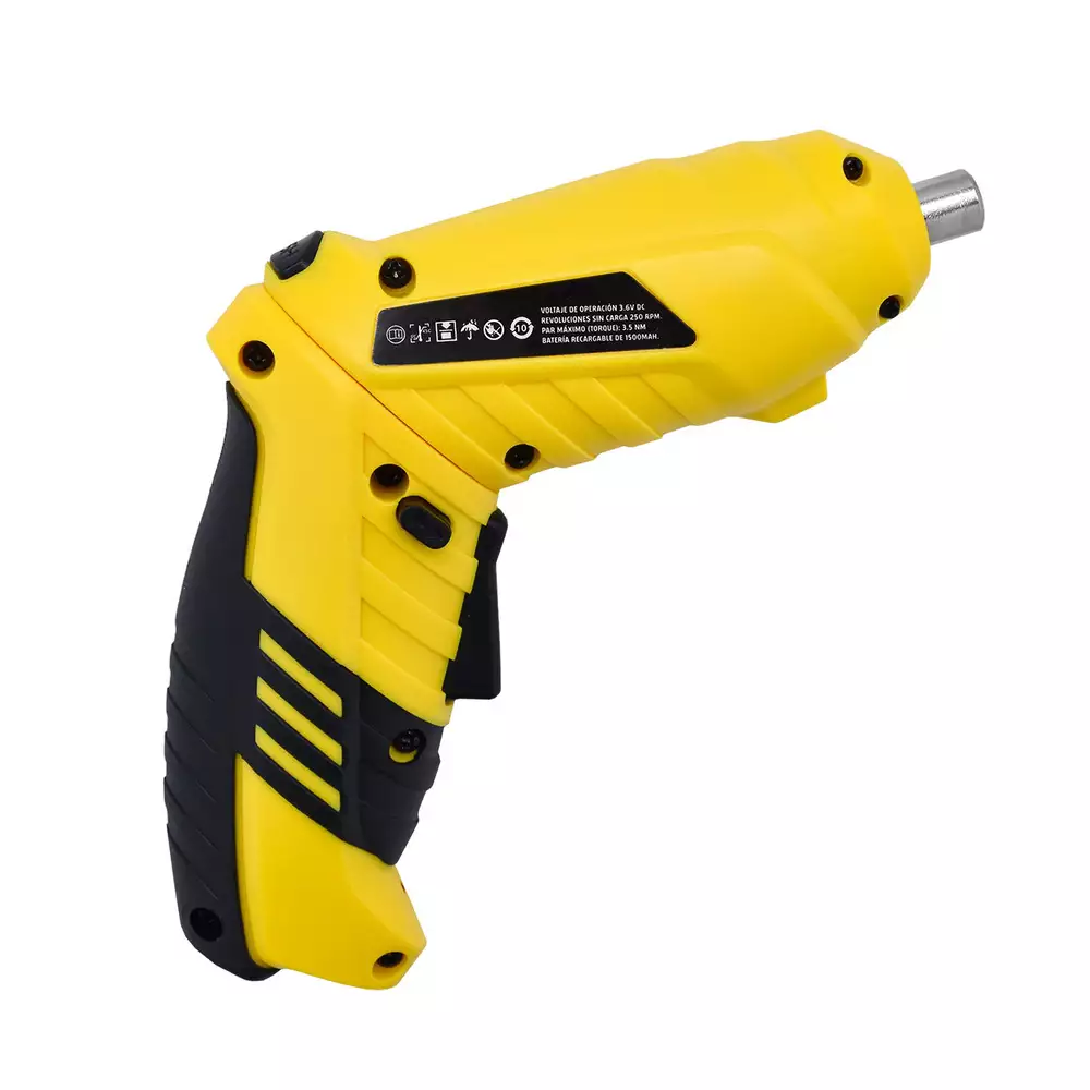 Atornillador Inalambrico 3.6V Con Accesorios Color Amarillo