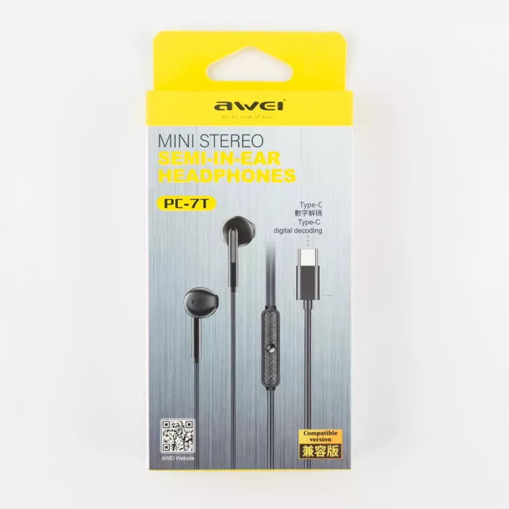 Audifonos Awei Alambricos Tipo C Pc- 7T