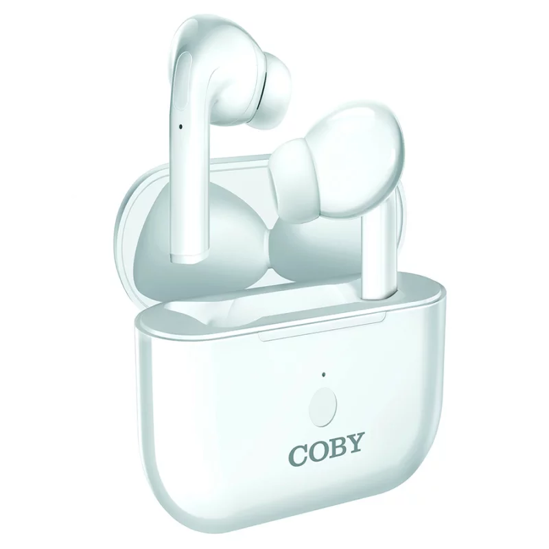 Audífonos Coby Inalámbrico Blanco Bluetooth 5.0 Para IOS Y Android Cetw516Wht