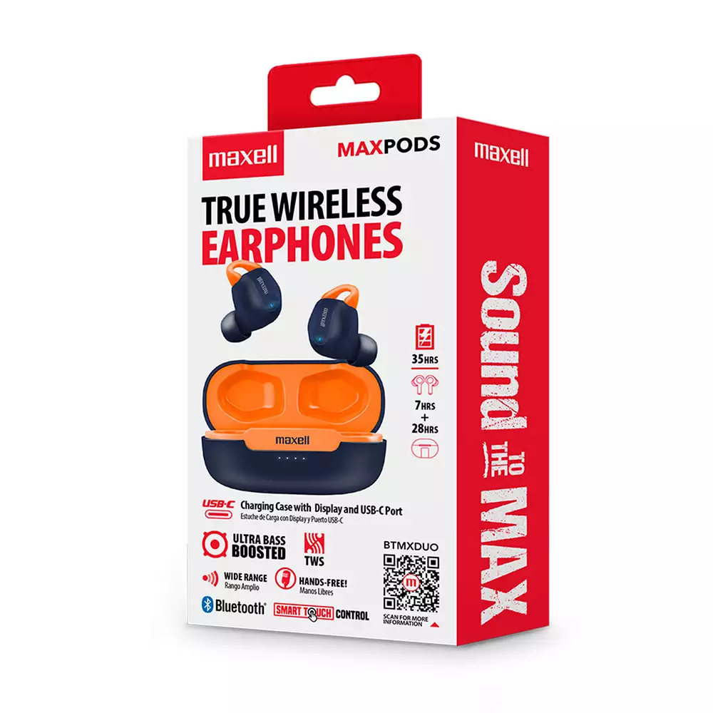 Audifonos Maxell Bluetooth Tws Azul Oscuro 348649