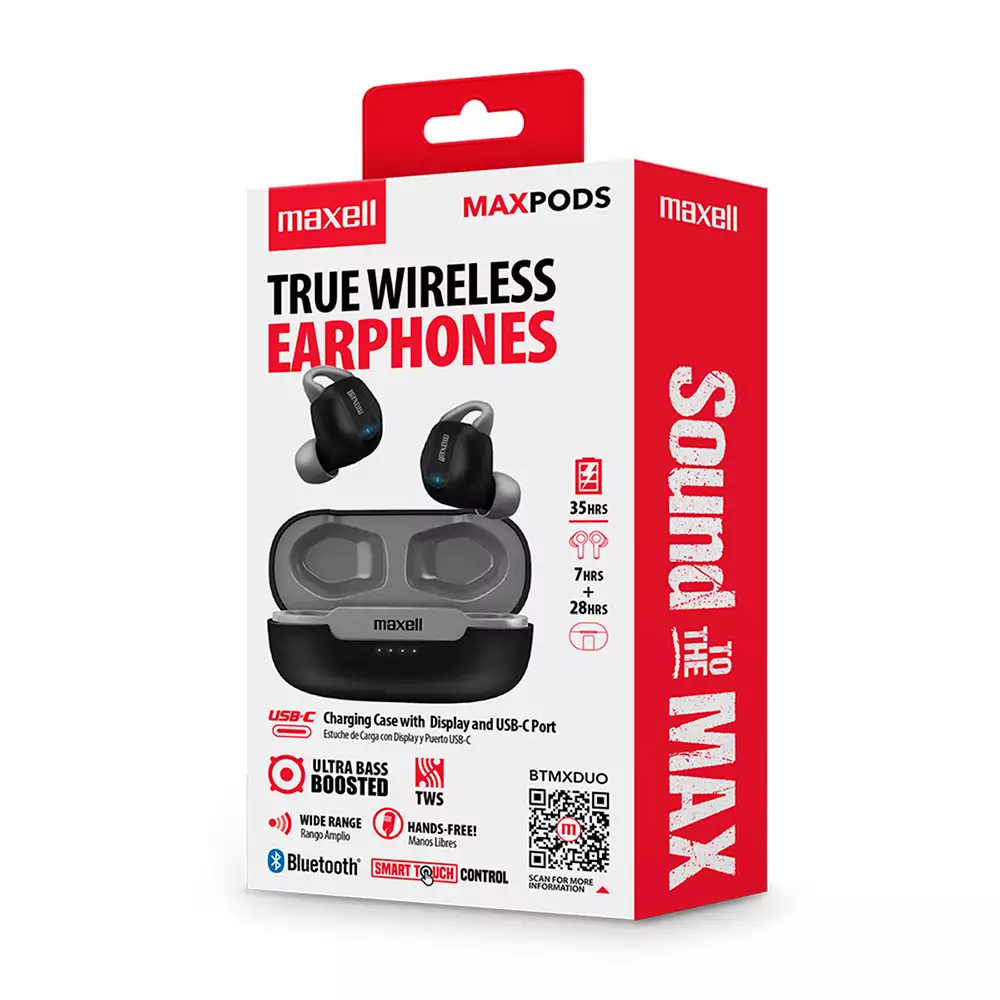 Audifonos Maxell Tws Eb-Btmxduo Negro 348648