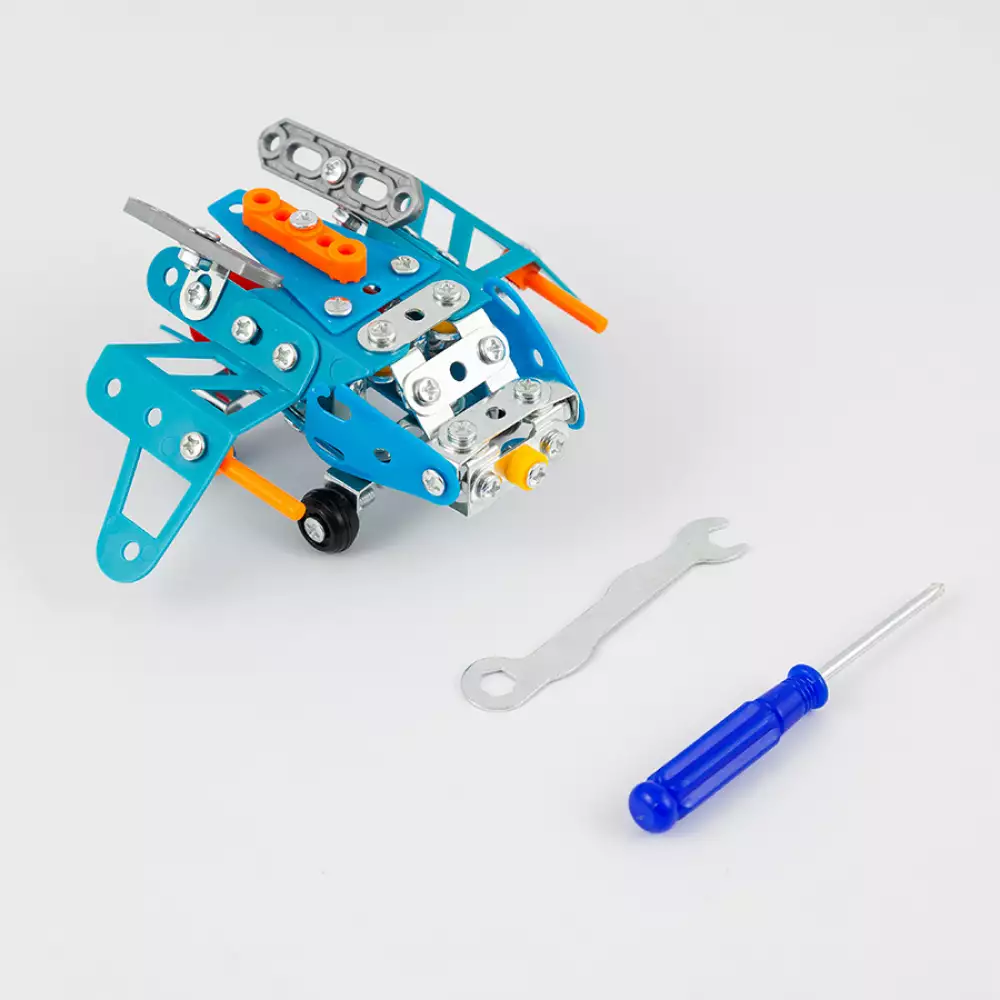 Avion Armable Maypa 22X16Cm Azul Plastico