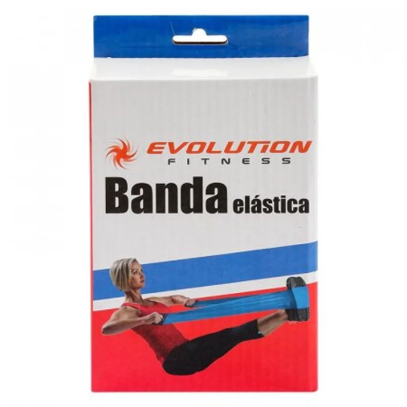 Banda Elástica Evolution Fitness Ap-266-Azul Con Negro
