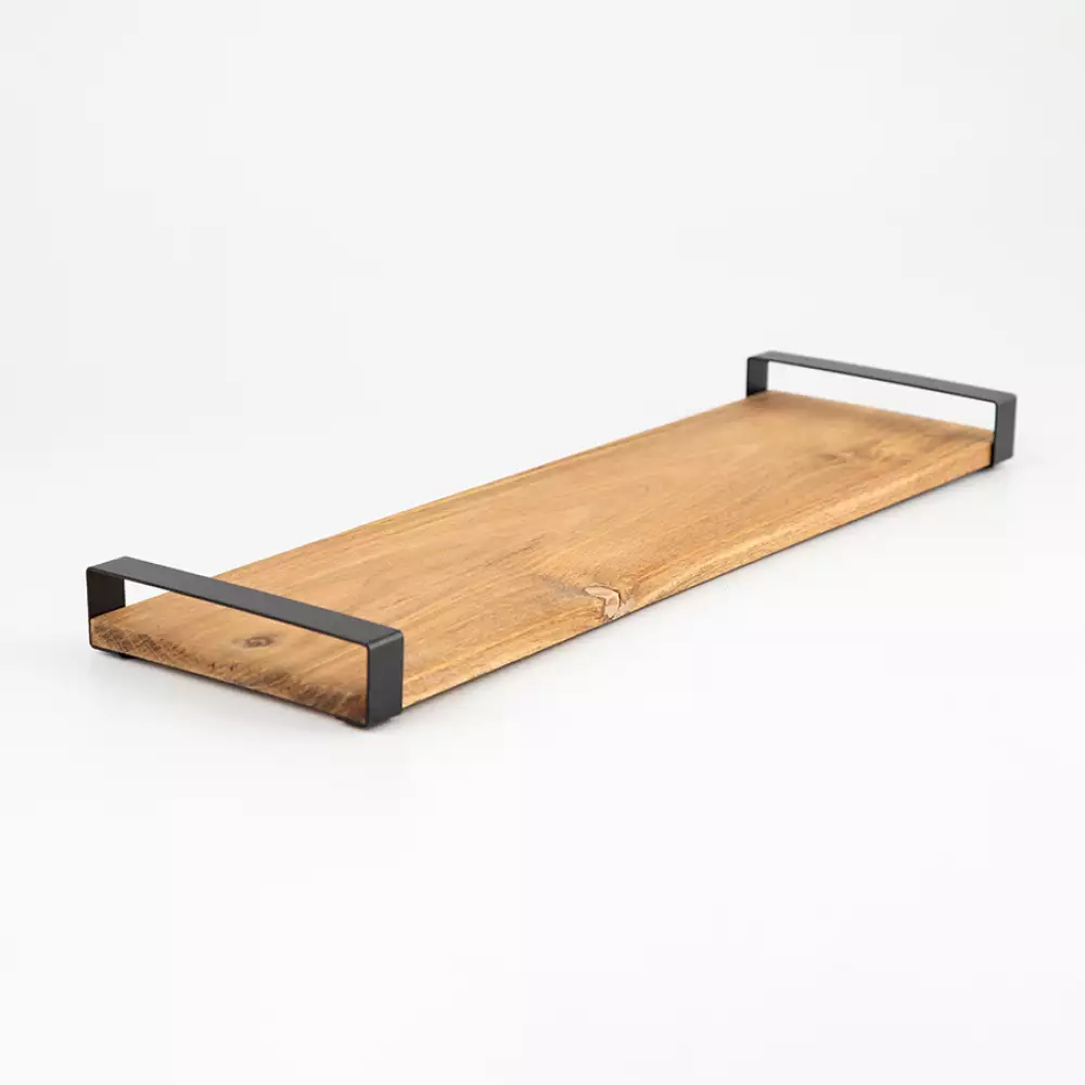 Bandeja en Madera Y Metal