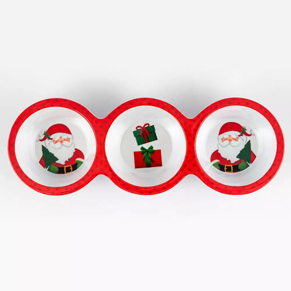 Bandeja entremesero navideño muñecos tradicional 37.5x13x5cm