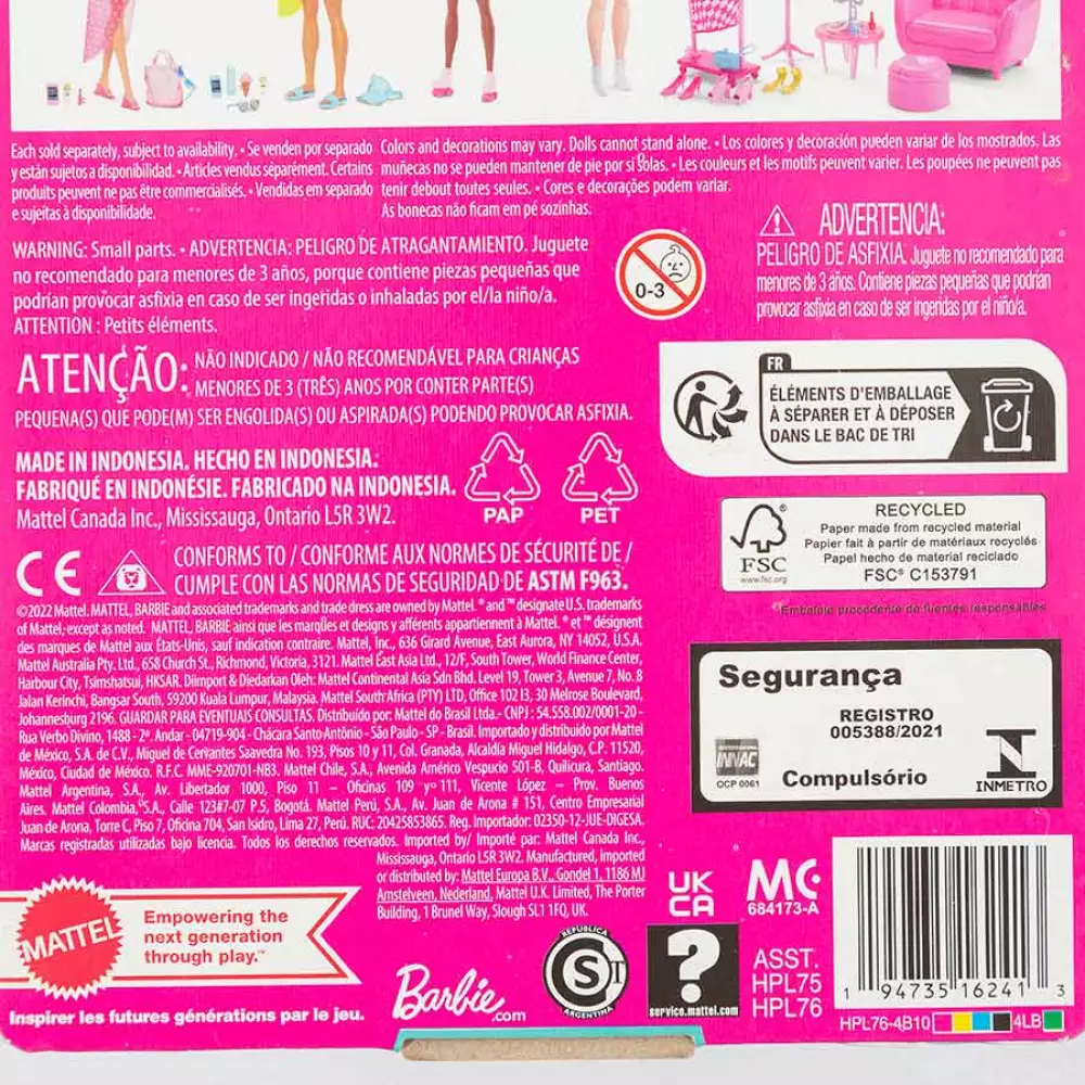 Barbie Moda Rosa La Pelicula HPL76