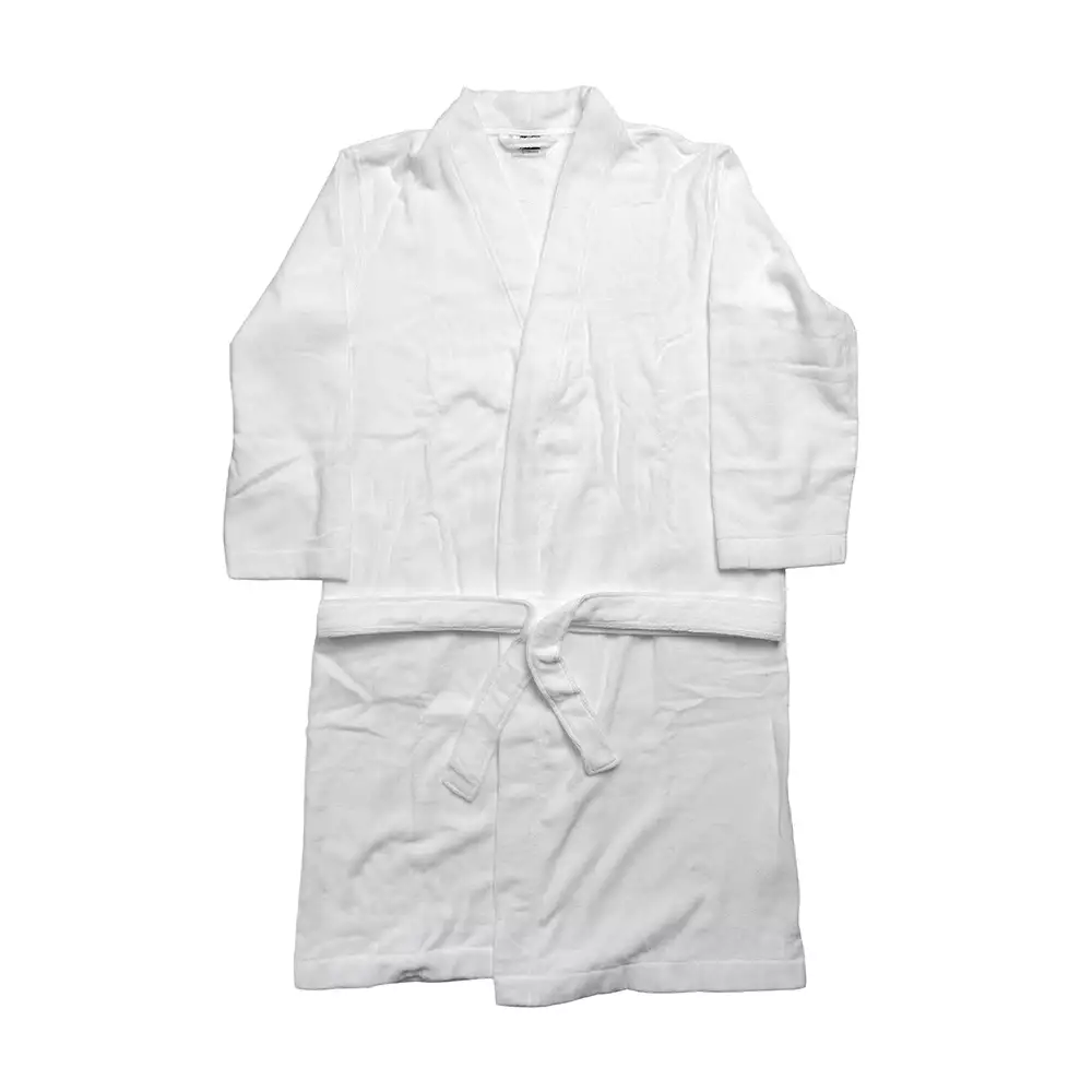 Bata De Bano Expressions Mediano Blanco 350 Gr Algodon Brmres350