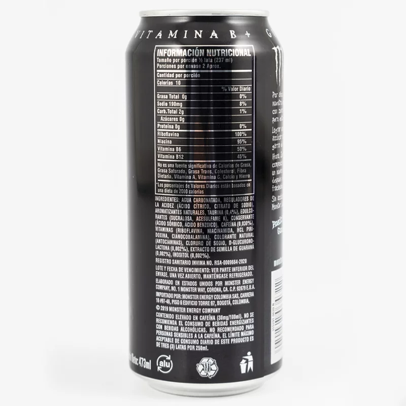Bebida Energizante Monster X 473Ml Bluezero Lata