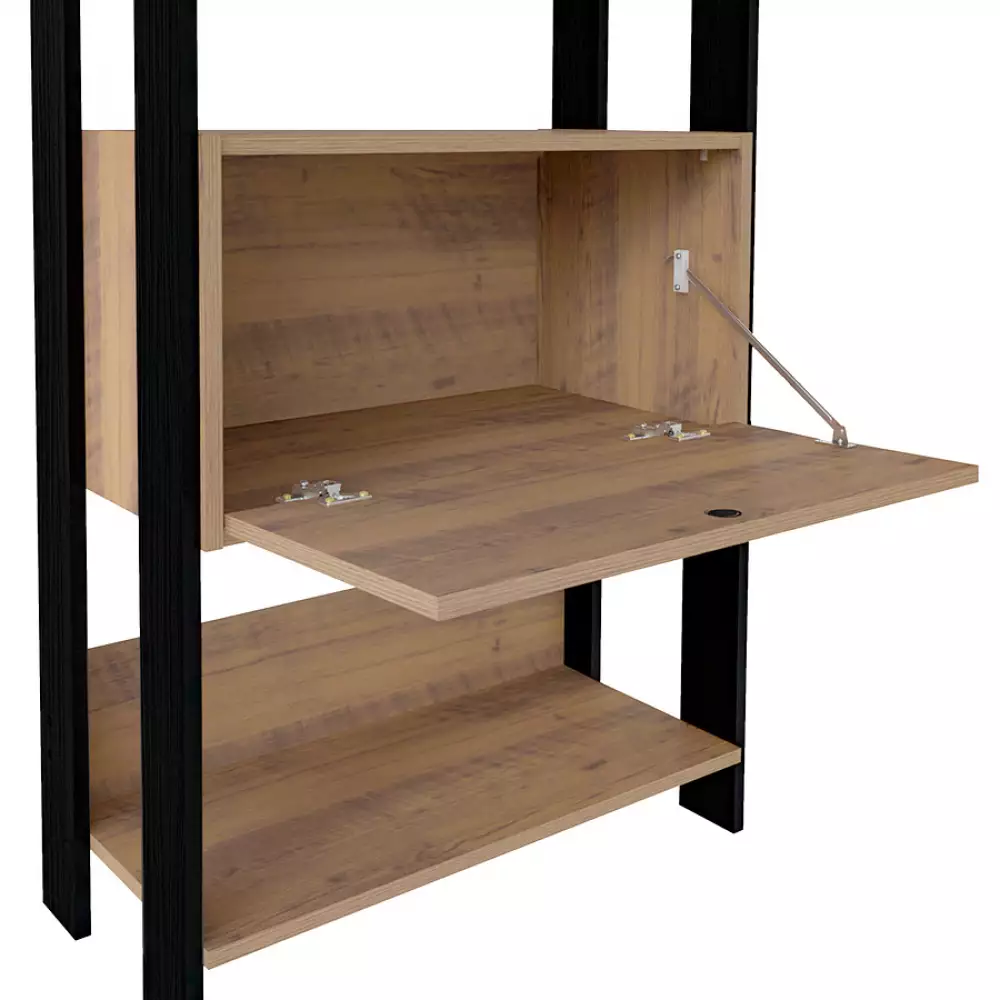 Biblioteca Bertolini Match 63X166X32Cm Cafe Mdp 4223