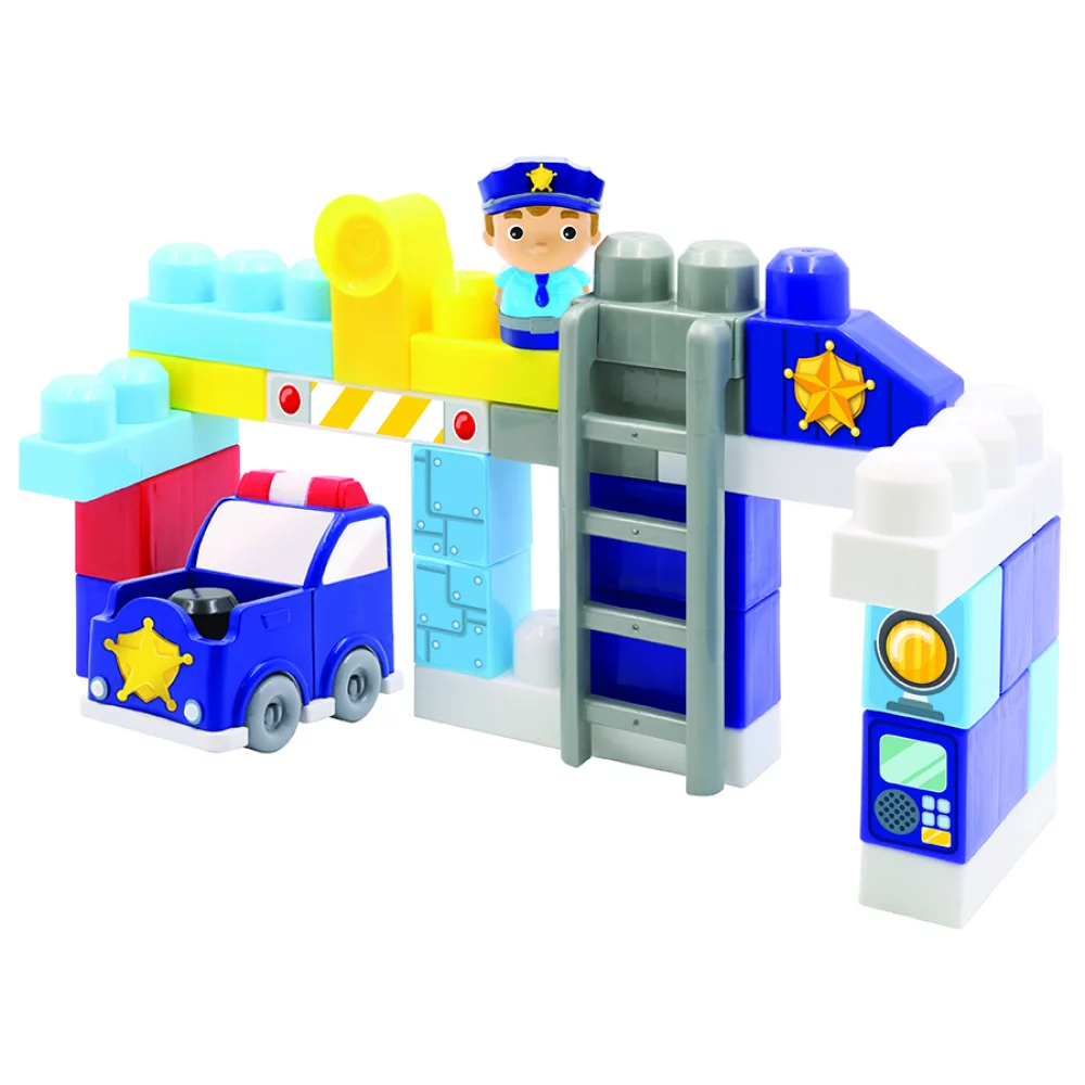Bloques Armables Maxi 31Pzs Estacion Policia 650106 Surtido