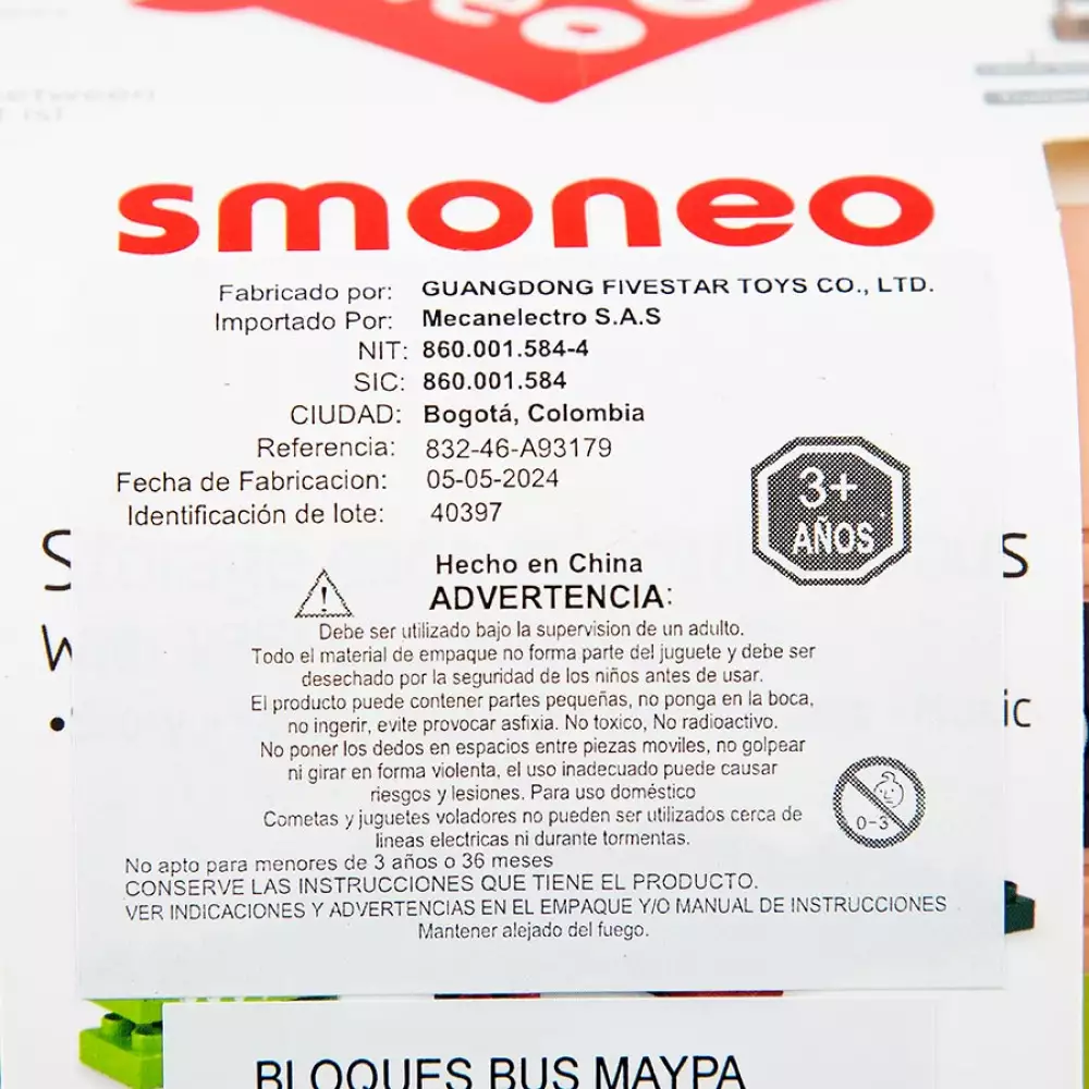 Bloques Bus Maypa 43X19Cm 136 Pz Plastico 832-46-A93179