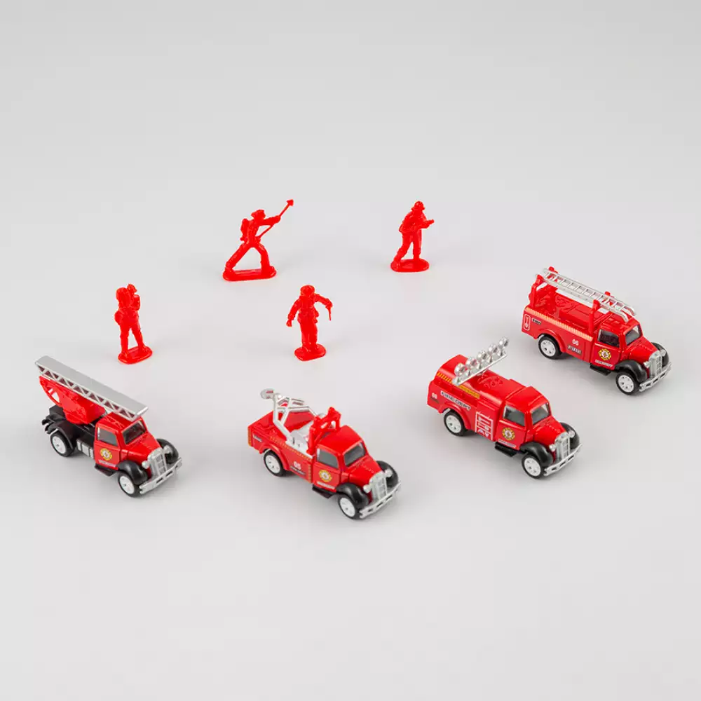 Bloques Maypa Estacion Bomberos 38X8Cm Rojo Plastico