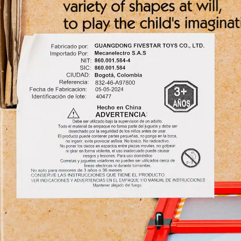 Bloques Maypa Estacion Bomberos 38X8Cm Rojo Plastico