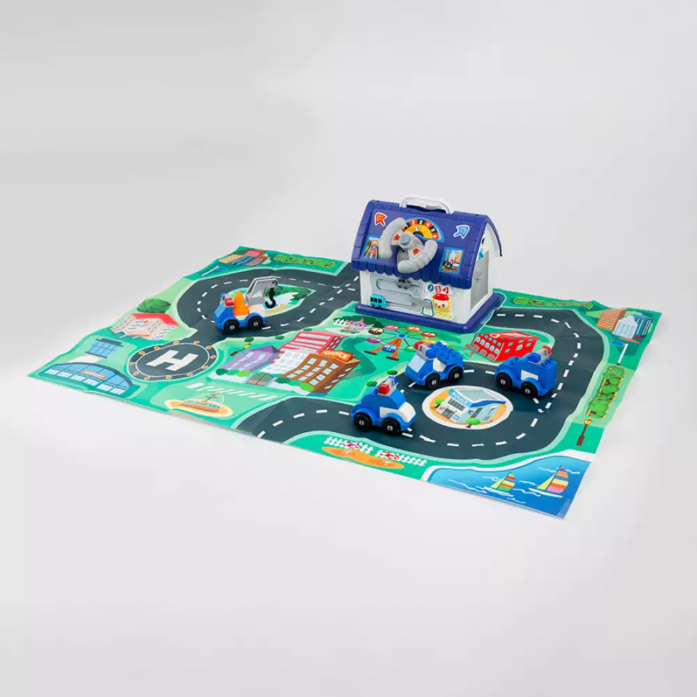 Bloques Maypa Estacion Policia 25X18Cm 55 Pz Plastico