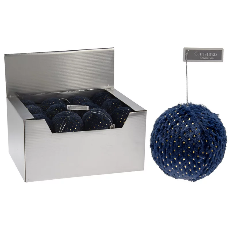 Bola nav 8cm azul con pelo surt caa124040