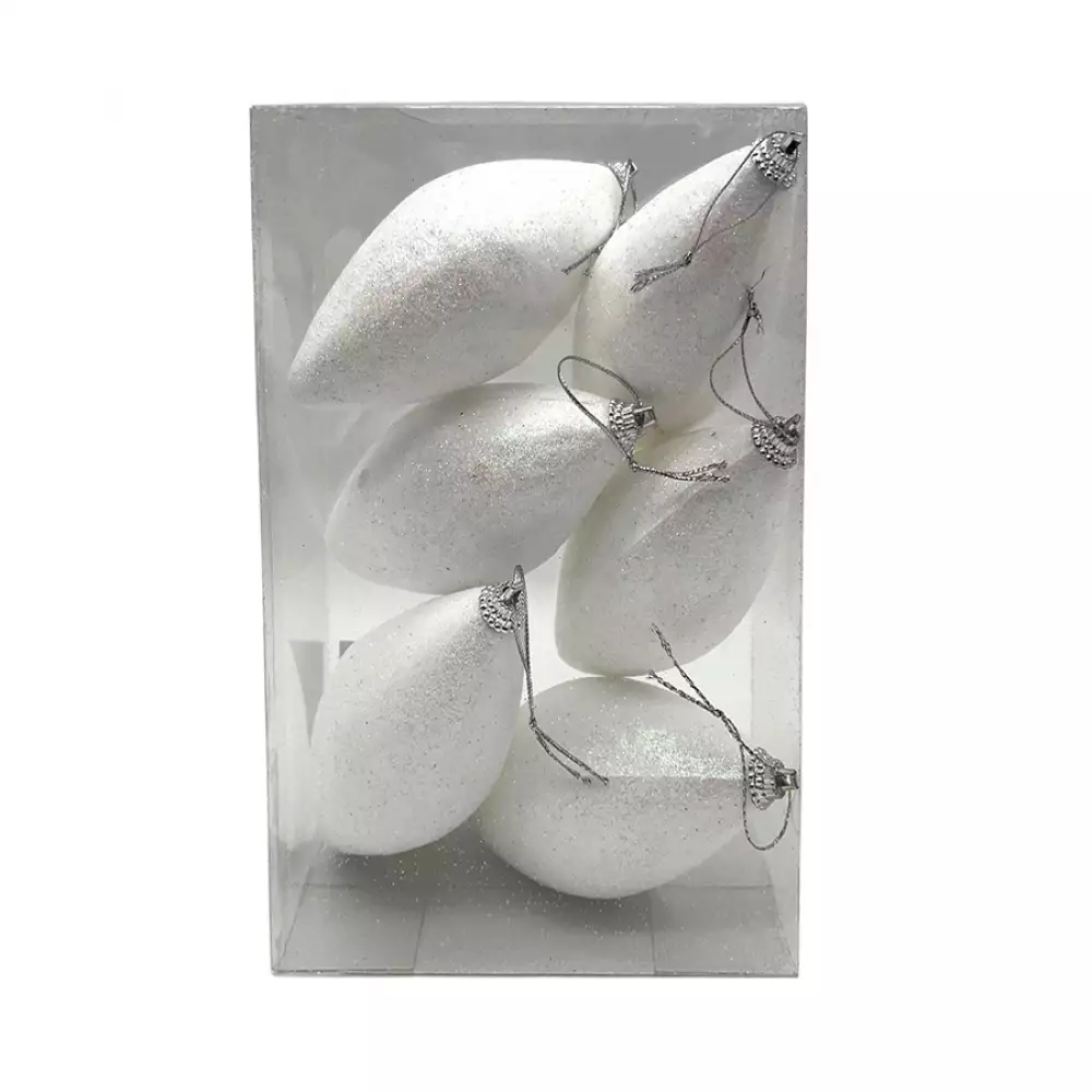 Bolas Expressions Finial 5.5 Cm Blanco 6 Ud Plastico Gs01D10045