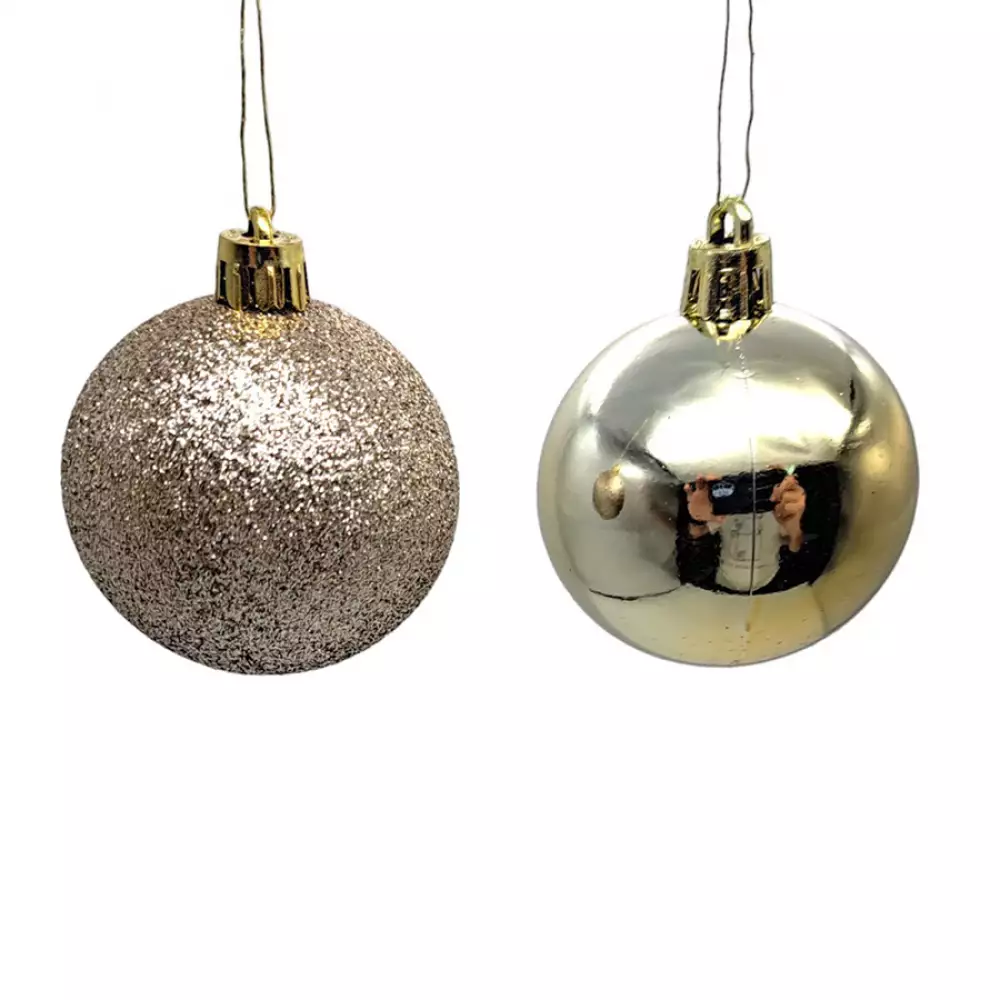Bolas navideñas dorado champagne 16Pzs 5cm Expressions GS01C03023