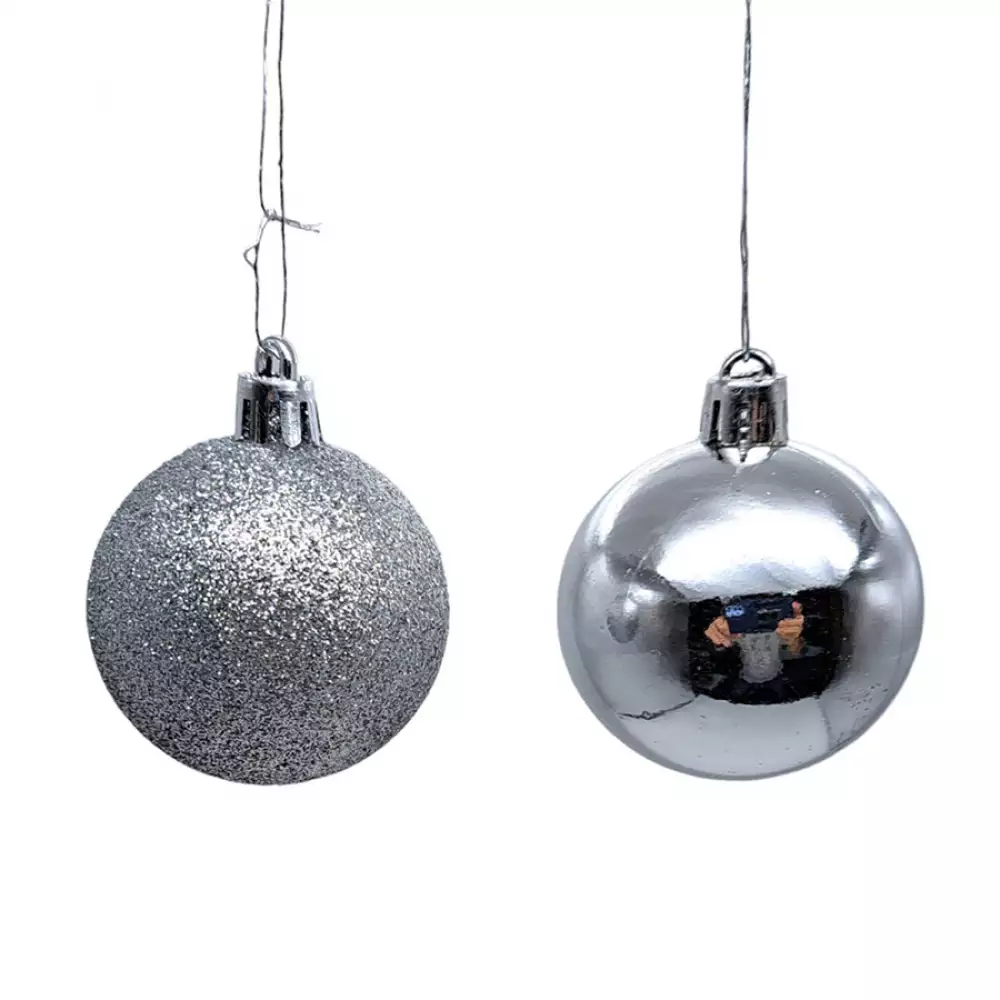 Bolas navideñas plateadas 16Pzs 5cm Expressions GS01C03024