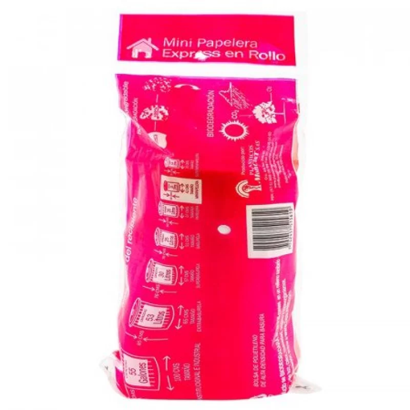 Bolsa Basura Basurela Minipapelera Rollo Cordon 42X50 Cm 20 Un