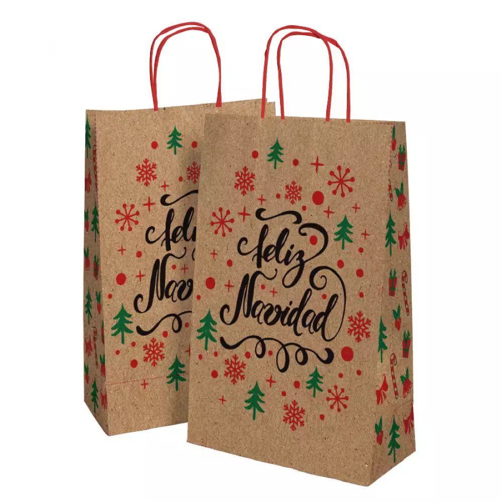 Bolsa De Regalo Kraft Pequeña Mouse Digital 16X23Xcm