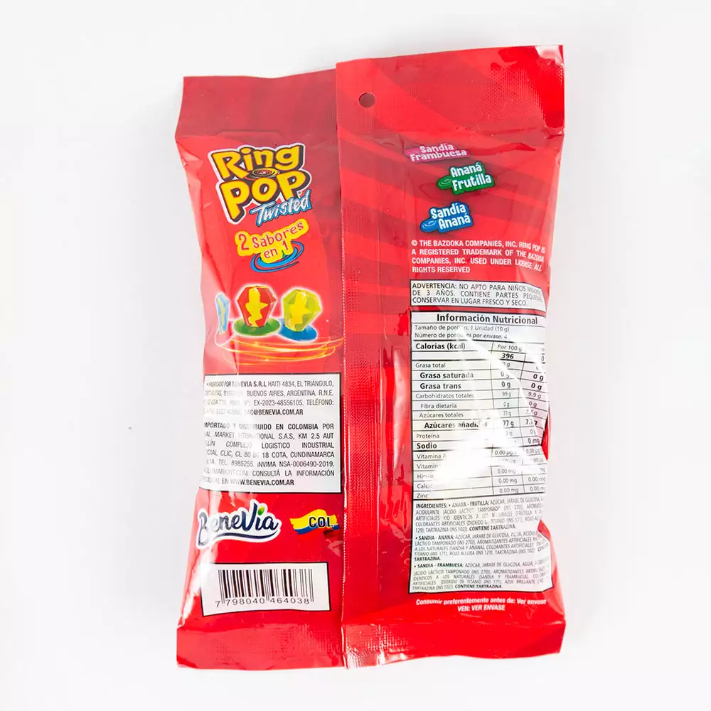 Bolsa Ring Pop Efrutti 40 Gr 42113