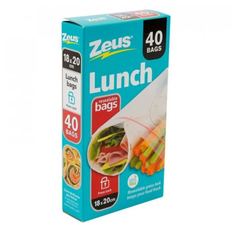 Bolsa Zeus Bc0035 Setx40 Con Cierre Hermetico Para Lunch