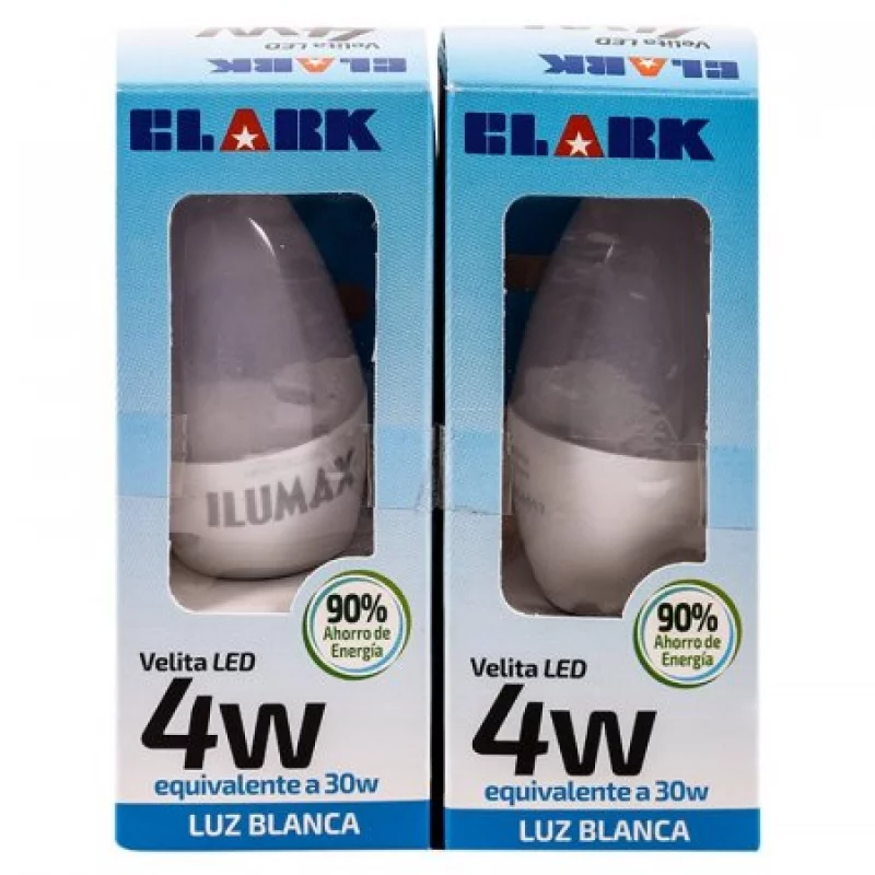 Bombillo Clark E14 Luz Blanca 2 Ud 4 W 1213-1
