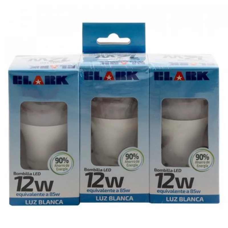 Bombillo Clark E27 Luz Blanca 3 Ud 12 W 1209