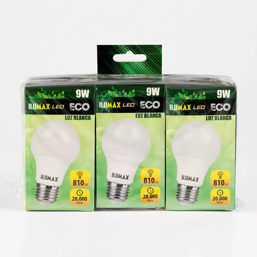Bombillo Ilumax E27 Luz Blanca 3 Ud 9 W 1923