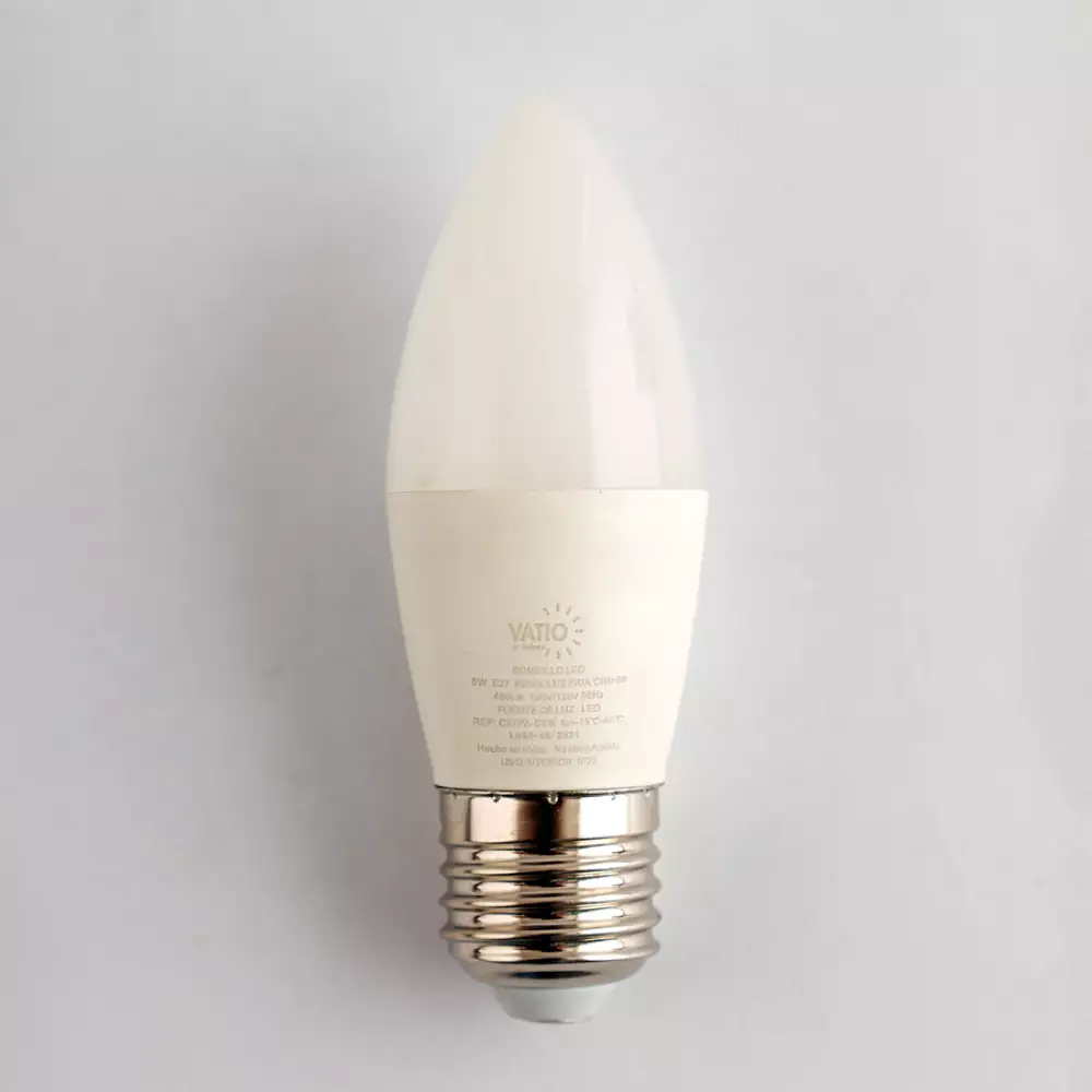 Bombillo Vatio E27 Vela Luz Fria Cm 5 W 22037