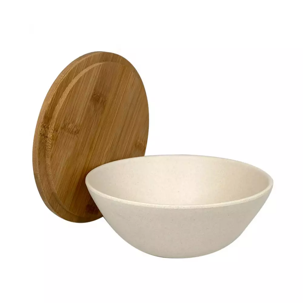 Bowl Tazon Con Tapa Concepts 3200Ml Blanco Y Cafe En Melamina 0852