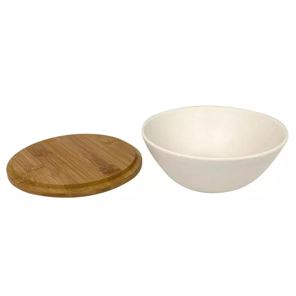 Bowl Tazon Con Tapa Concepts 3200Ml Blanco Y Cafe En Melamina 0852