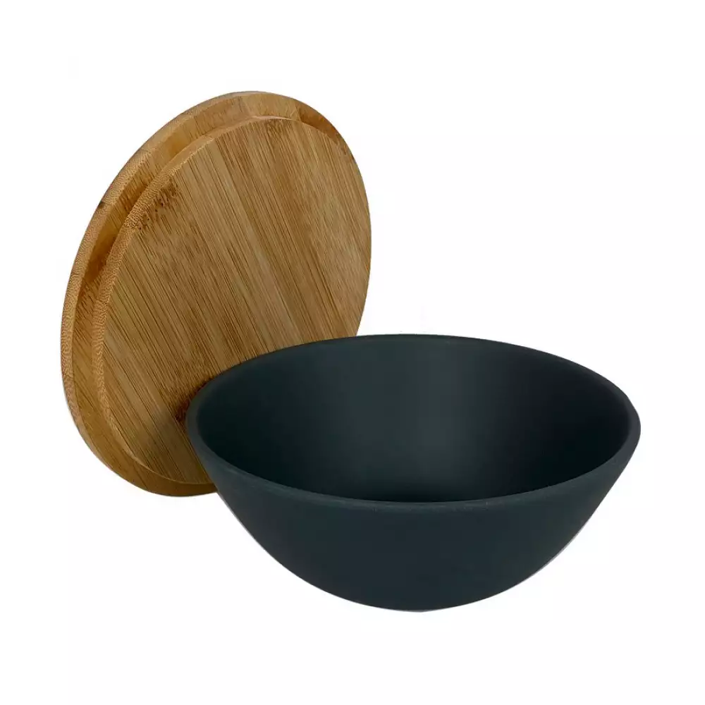 Bowl Tazon Con Tapa Concepts 3200Ml Gris Oscuro Y Cafe En Melamina