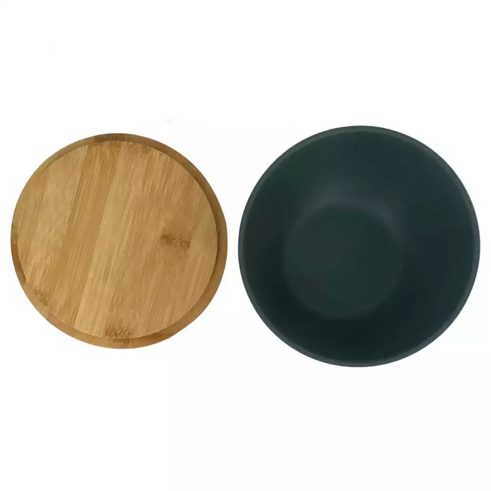 Bowl Tazon Con Tapa Concepts 3200Ml Gris Oscuro Y Cafe En Melamina