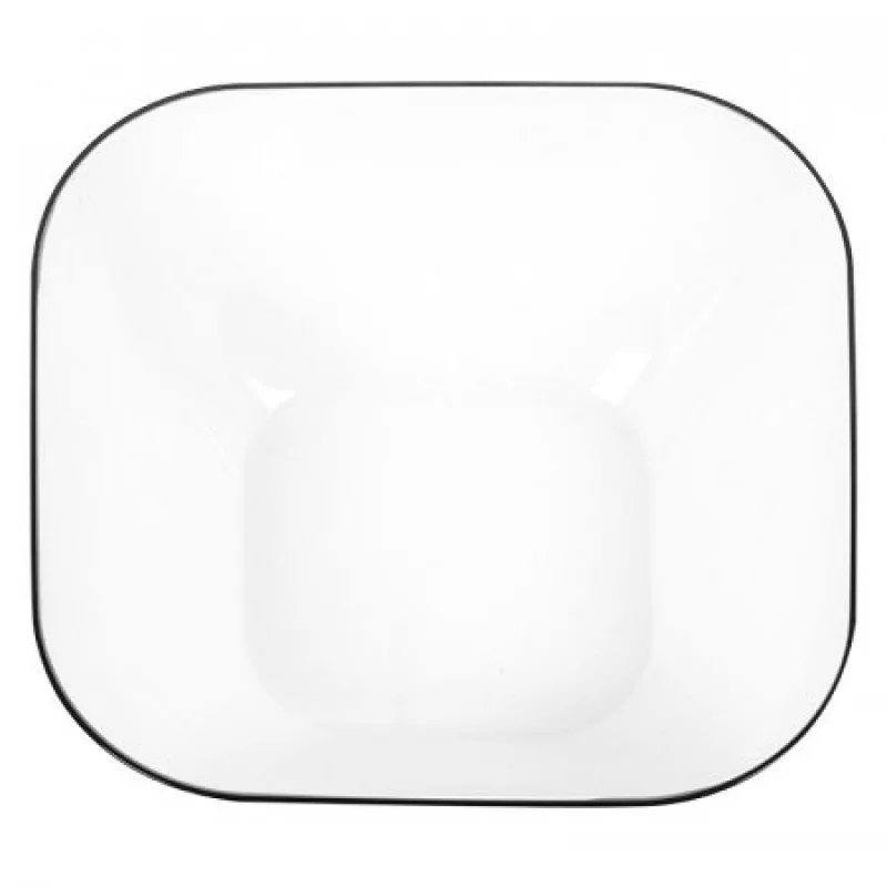 Bowl Tazon Expressions 25Cm 3900Ml Semicuadrado Blanconegro En Pla