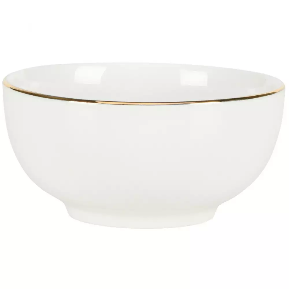 Bowl tazon siaki 200ml en porcelana blanco con borde dorado q96000120