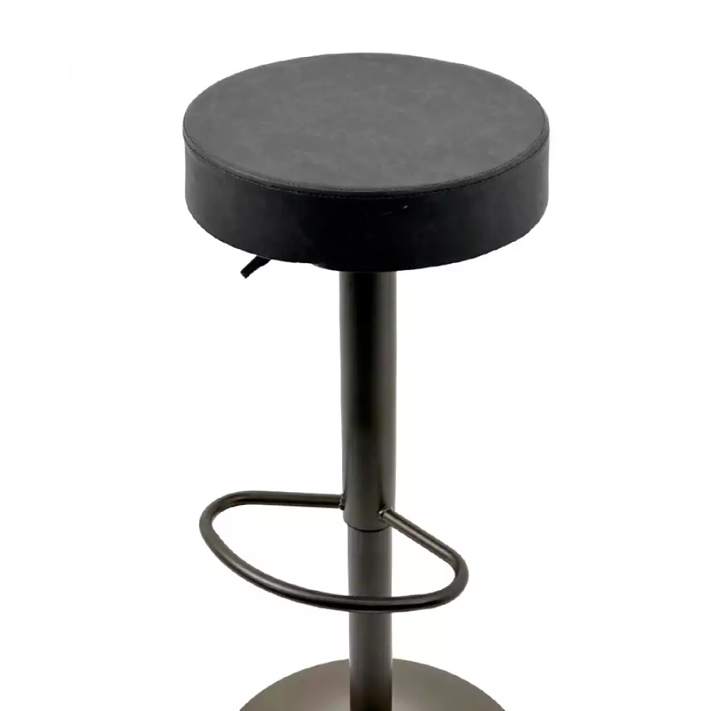 Butaco Bar Expressions Ajustable 35X63X85 Cm Negro Cuero Sintético